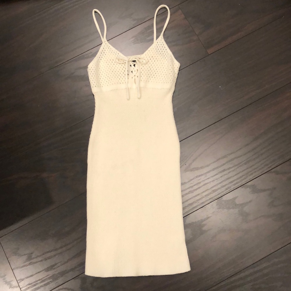 Windsor ribbed knit mini dress (S)